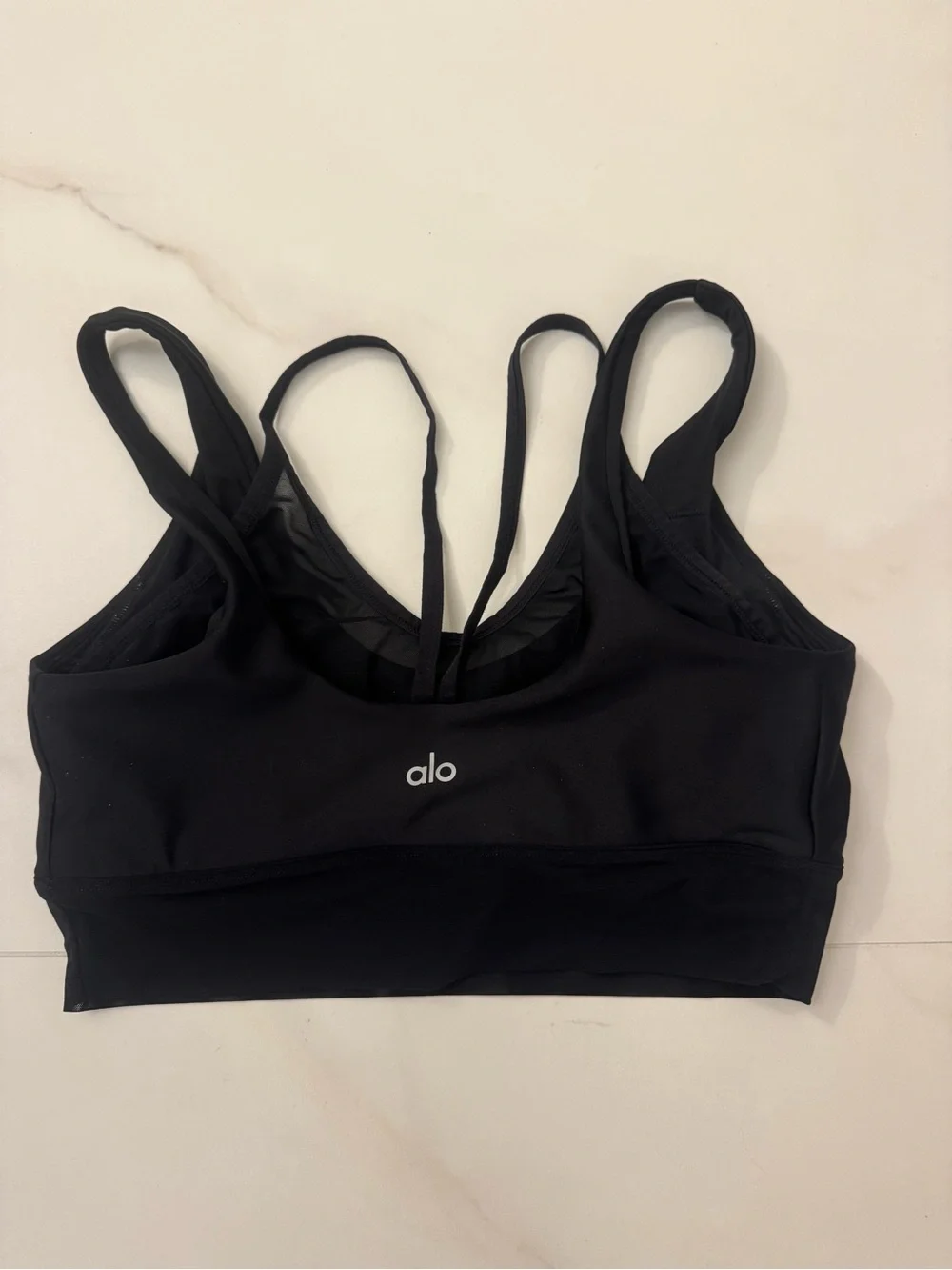 ALO Yoga Black Strappy Sports Bra